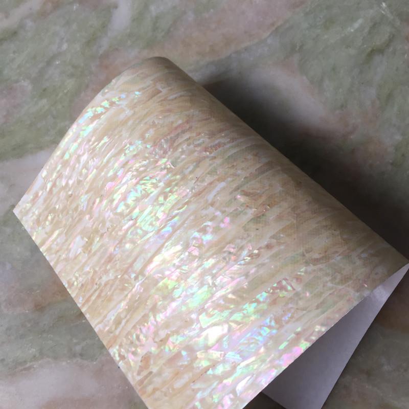 天然渤海湾鲍鱼软贝纸五彩创意特色工艺装饰材料可弯曲带自粘背胶