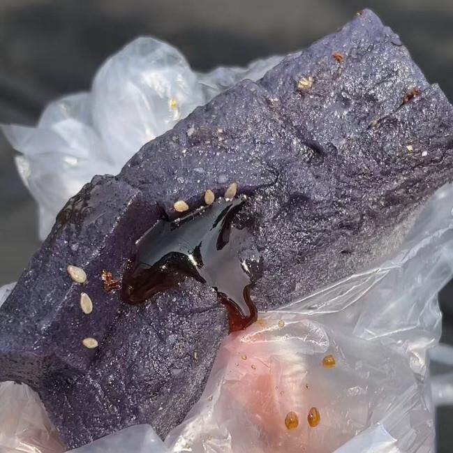 【台州特产乌饭麻糍送糖汁】浙江台州美食手工糯叽叽临海糯米糍粑