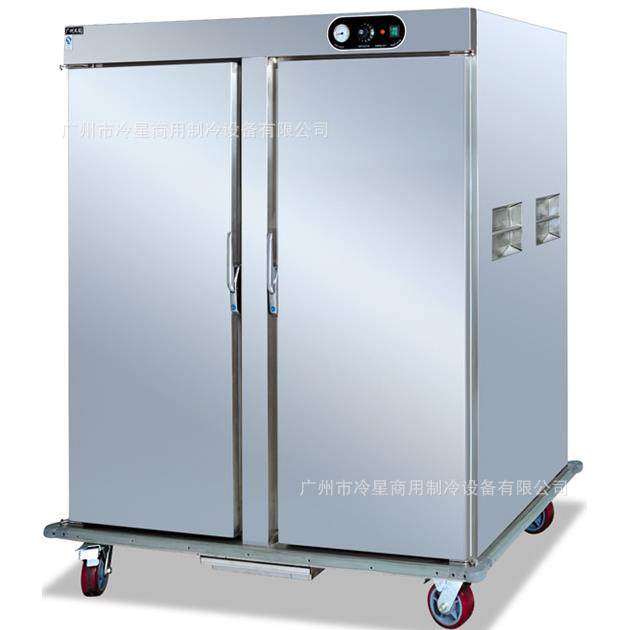 双门菜品保温餐车推车式保温柜50~70&deg;C热风循环柜304不锈钢商用