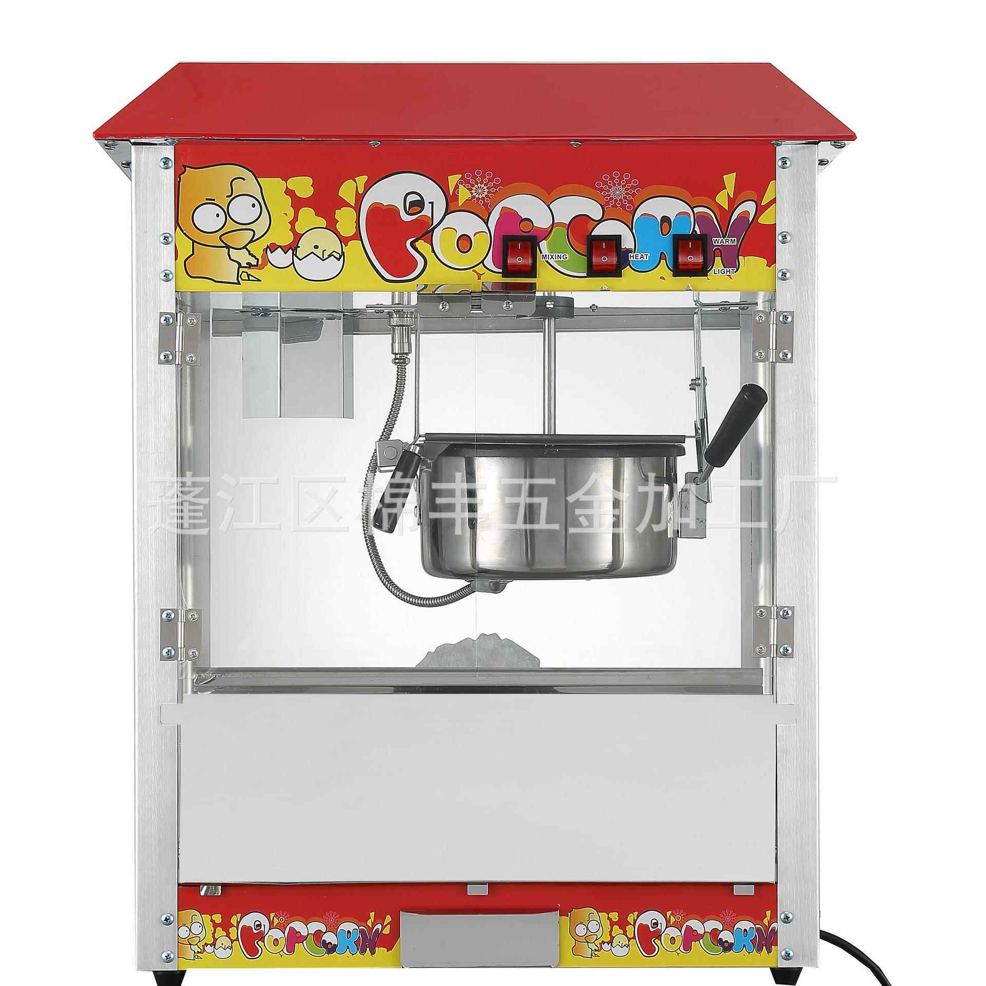 厂家直销商用不沾锅屋顶款爆谷机电动爆玉米花机器爆米花机器
