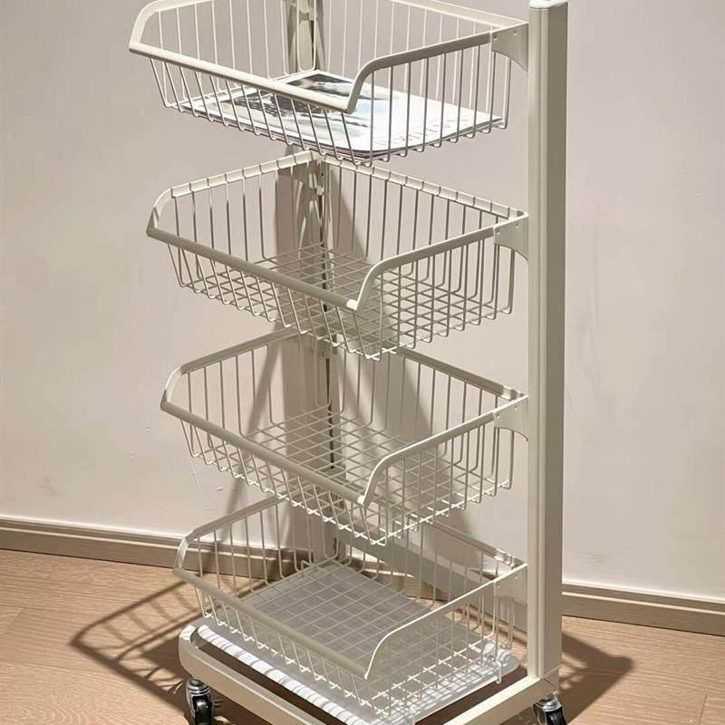 白色系厨房置物架小推车家用多层蔬菜架水果架家居好物落地储物架,厨房/烹饪用具,厨房置物架/置物柜/角架,淘宝优惠券,粉丝福利购,淘宝优惠卷