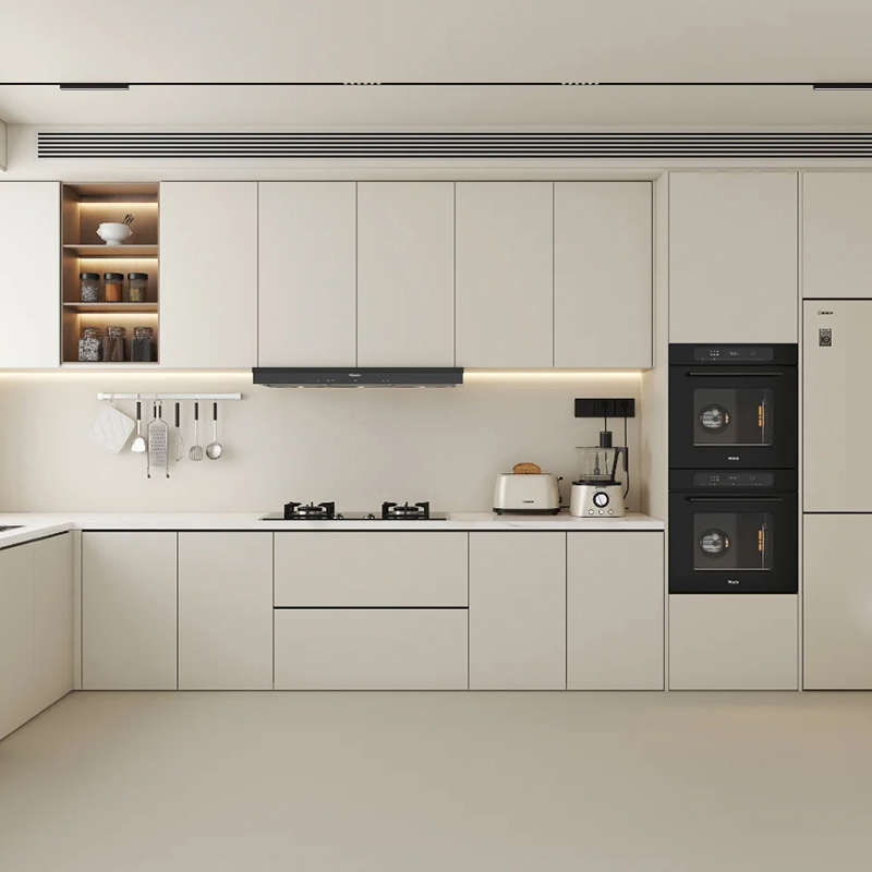 兔宝宝橱柜定制金开放式厨房柜意式厨柜定做家用一体式灶台柜订做