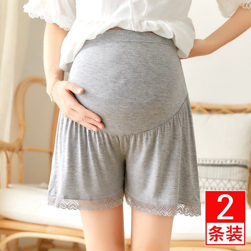 孕妇安全裤薄款防走光可外穿大码打底裤莫代尔夏季宽松夏装短裤子