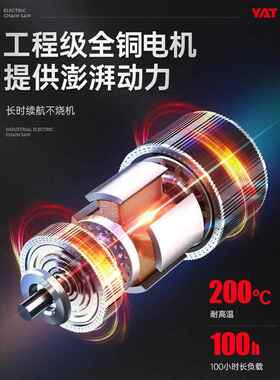 亚特2电锯家用锯柴20V电动条小锯木工AAG链锯树型电链锯子手持伐