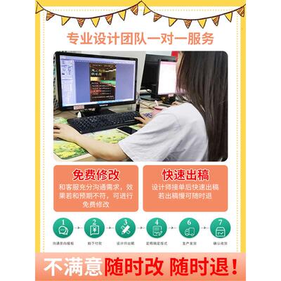 易拉宝生日海报定制十周岁男孩女孩宝宝照片展示架百日宴支架立牌