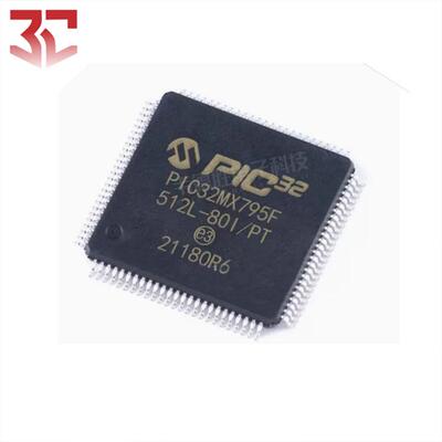 PIC32MX795F512L-80I/PT 贴片 TQFP-100 单片机(MCU/MPU/SOC)芯片
