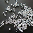 止扣 形扣卡子档u头码 前脱拉链拉工字 配件尼龙5码 上防现货铝质