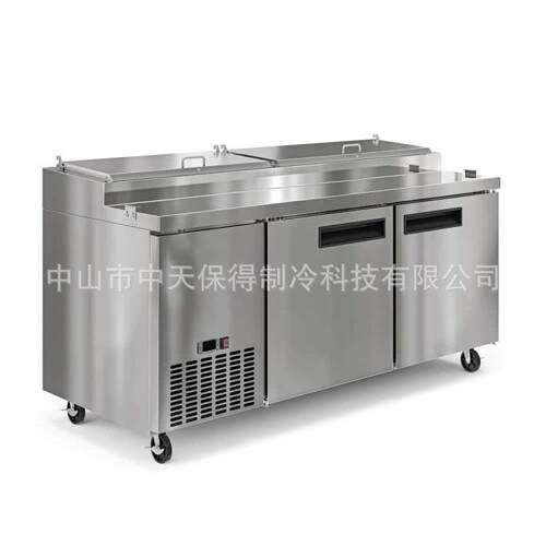 商用风冷沙拉柜商用披萨撒料台工作台比萨操作台冷藏柜保鲜柜冰箱