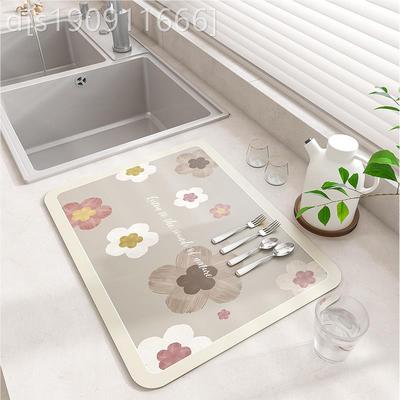 018厨盘房沥水垫台面子硅藻泥垫控水垫桌面吸水洗手台餐垫垫餐隔