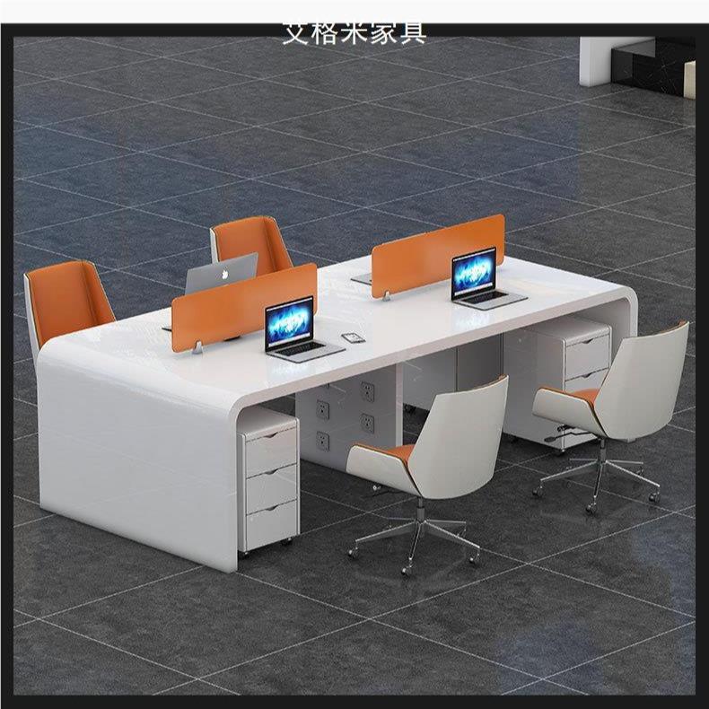 烤漆公桌职椅简约风现代2/4/6位屏zyz-923卡座四办人员工桌