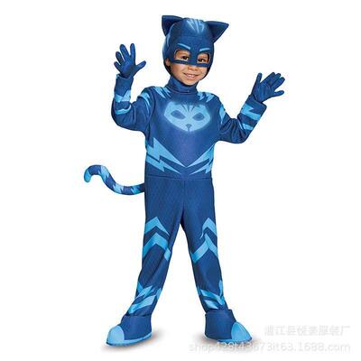 cosplay Blue Pajama Boys Girls Anime Hero Costume with Mask
