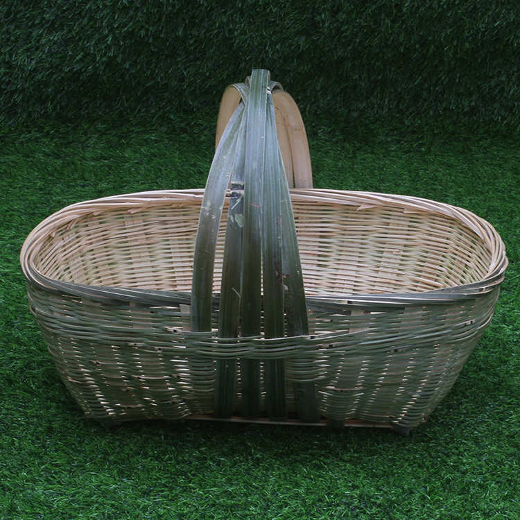 手工编织手提菜篮小号竹篮子装鸡蛋篮水果篮摘菜竹编篮竹艺器