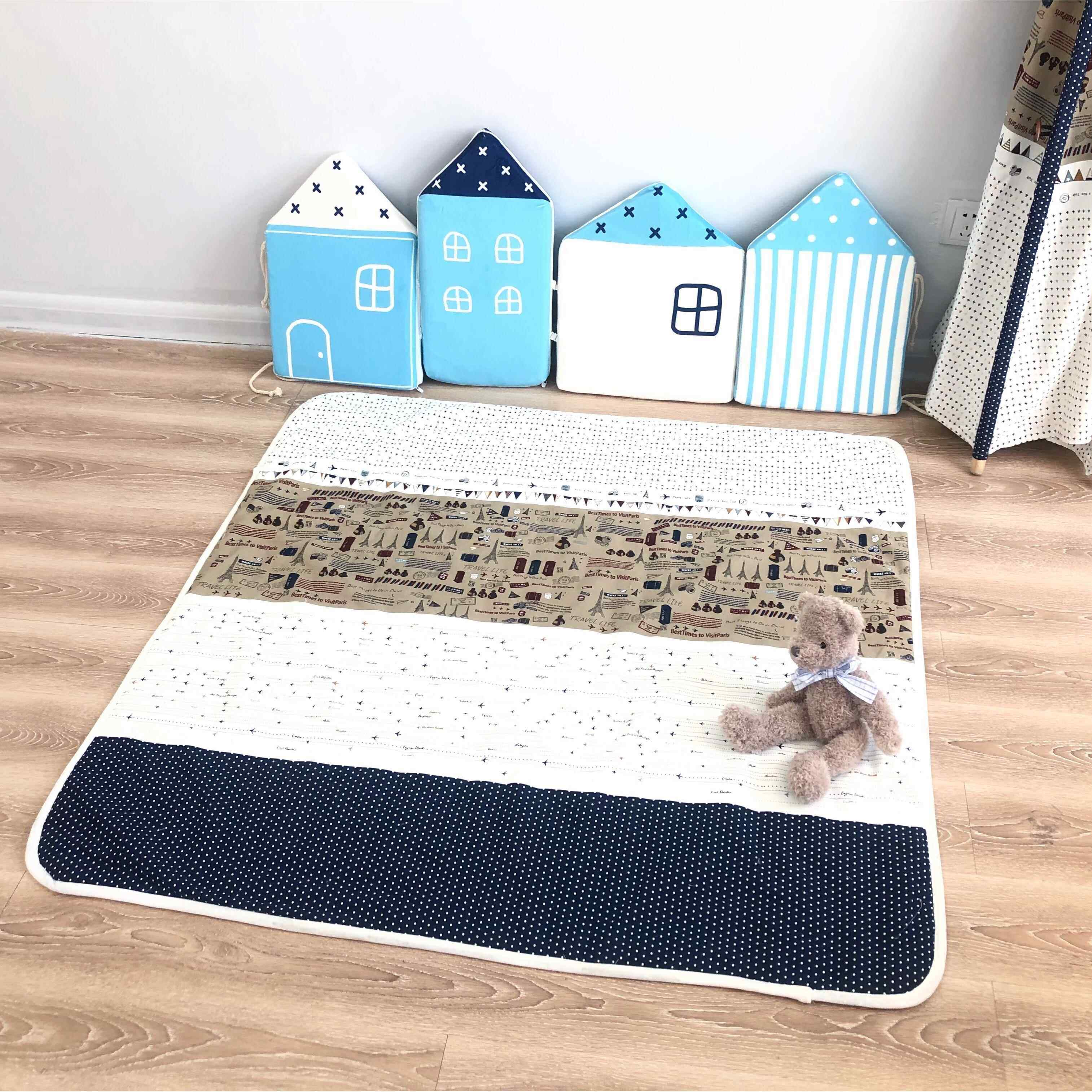 正品童儿帐篷地垫防潮加厚环保无味全棉垫 子 宝宝爬行地垫防滑毯