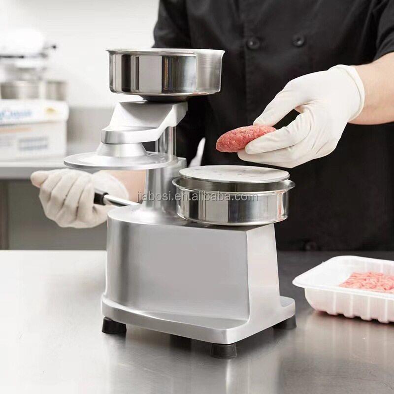 手动肉机压汉堡机不锈钢130-100牛肉成型机压饼机商用现做