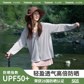 UPF50+防晒衣女2023夏季薄款防紫外线透气外套防晒服开衫冰丝