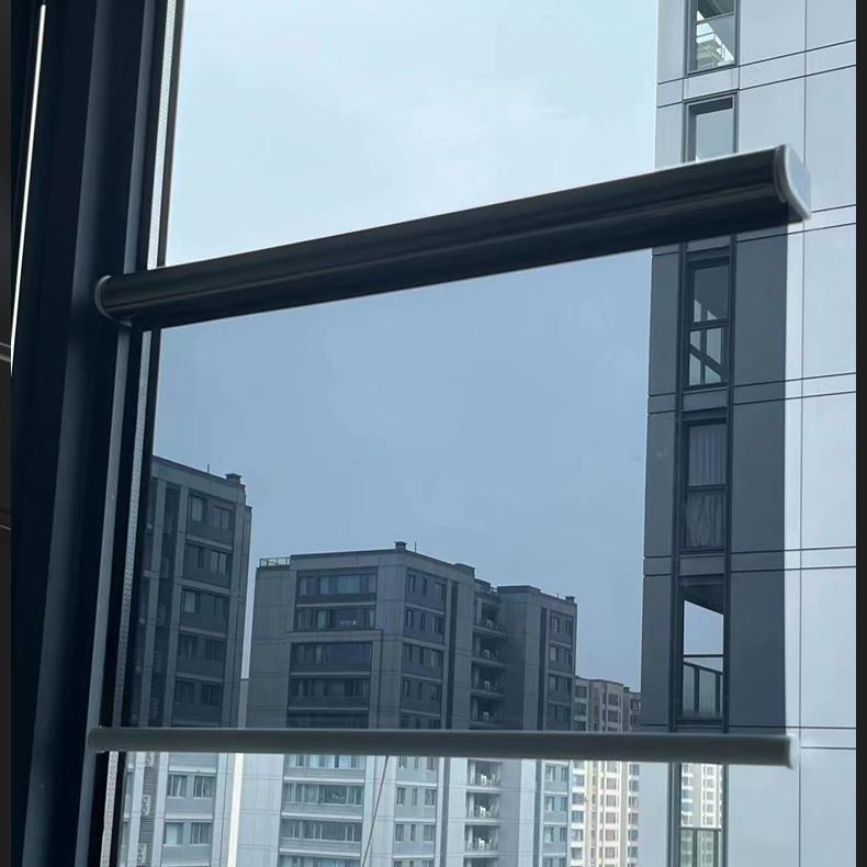 伸缩式船用隔热膜卷帘阳台遮阳防晒窗帘免打孔自动上升遮光遮新款