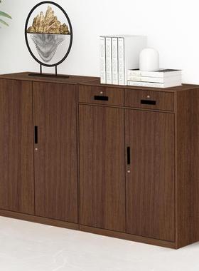 办公EZN室钢制文件柜铁皮柜档案料柜柜家资书柜带用锁储物子木纹