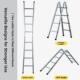 德国进口梯子加宽加厚人字梯多功能两用梯直梯冲压梯折叠家用伸缩