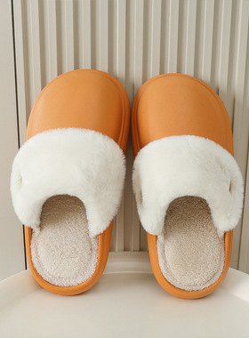 拖鞋棉拖鞋男高端品牌棉拖鞋女士秋冬外穿防水防臭防滑可拆卸机洗