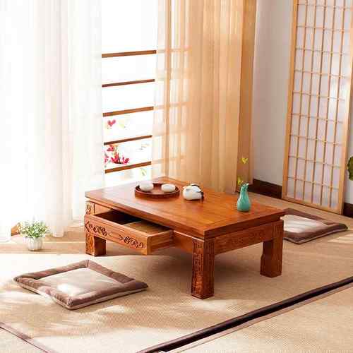 正品仿实古榻榻茶几木飘窗桌炕桌桌老榆米木炕几日式矮家用简约小