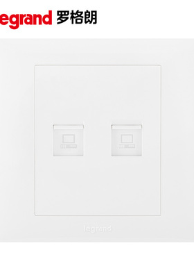 tcl罗格朗博蕴86型宽带电脑网络网线网口电话插座二合一组合家用