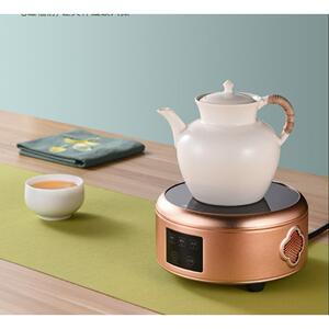 信轩堂电陶炉海棠玻璃茶壶煮茶器小型电磁炉静音光波炉晋芳MF007