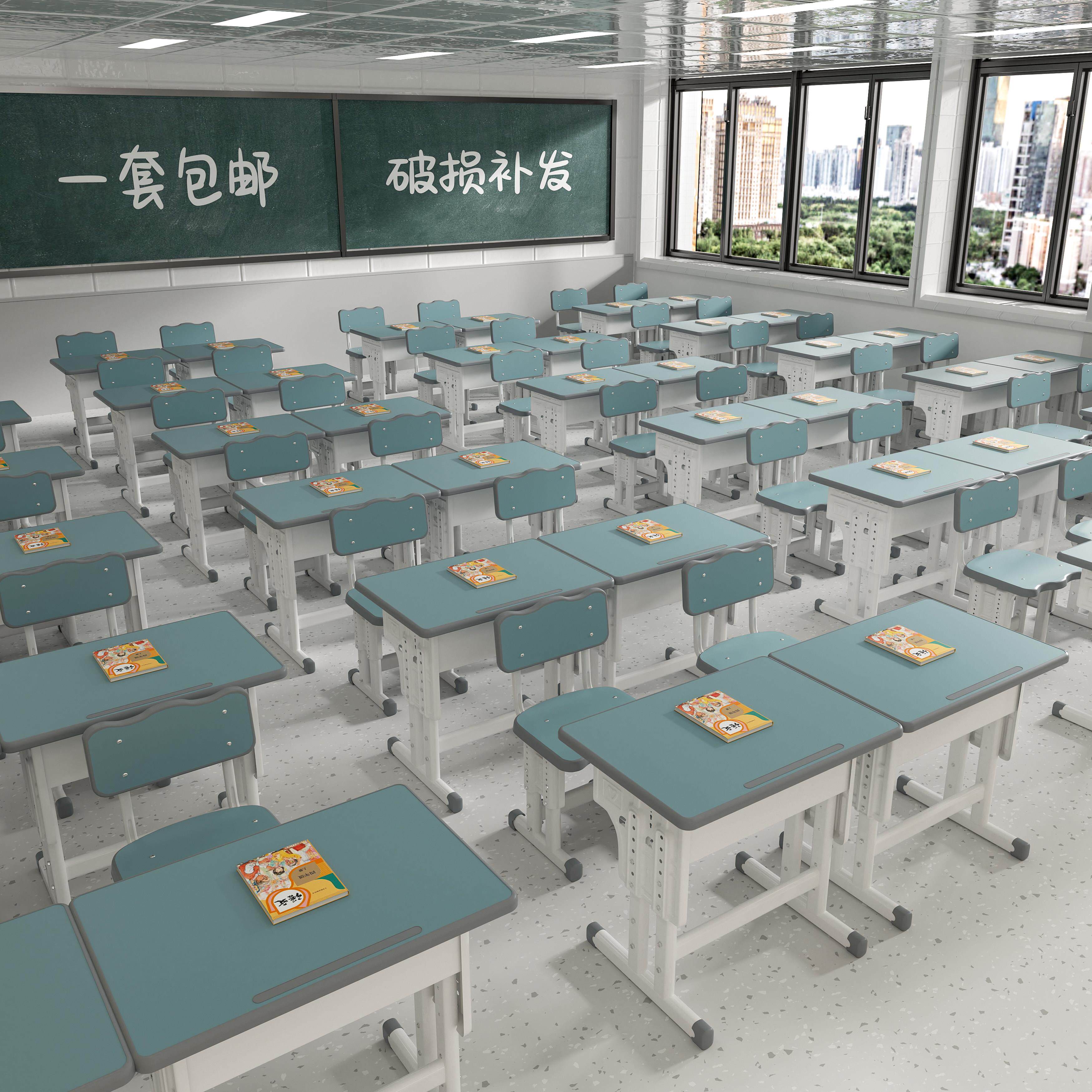 中小学生课桌椅培训机构辅导班桌椅套装托 托管班学校同款儿童学