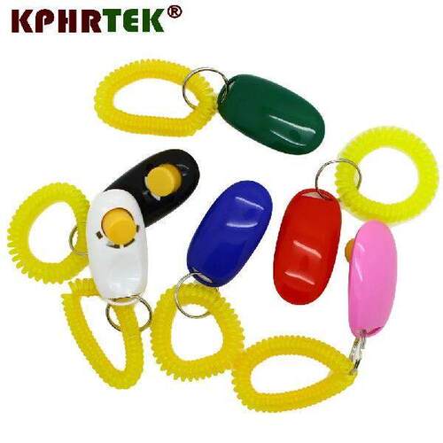 High Quality Dog Pet Click Clicker Training Trainer Aid+
