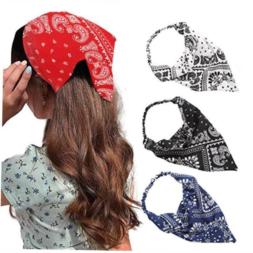 elasticity Scarf Headband women 三角弹性皮筋发带头巾女图片