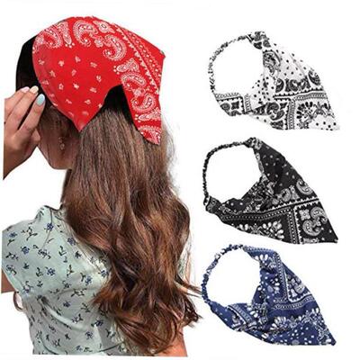 elasticity Scarf Headband women 三角弹性皮筋发带头巾女