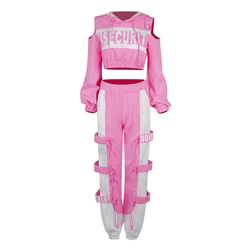 高档韩舞女团装演出服套粉打歌服感嘻性哈街舞服装爵色士舞蹈服女