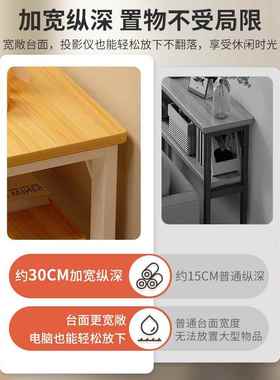 长桌宽多层置架25642出房简易电脑桌书桌卧室租床条边物桌靠墙窄