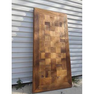 老榆木宿风板寂风实木桌面大板复古民台面吧台002面板尺寸定制厂