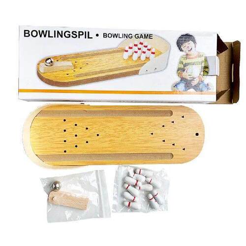 Tabletop Mini Bowling Game Set with 10 Pins Portable