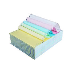 天章 新绿天章三联二等分彩色撕边电脑打印纸241 TANGO