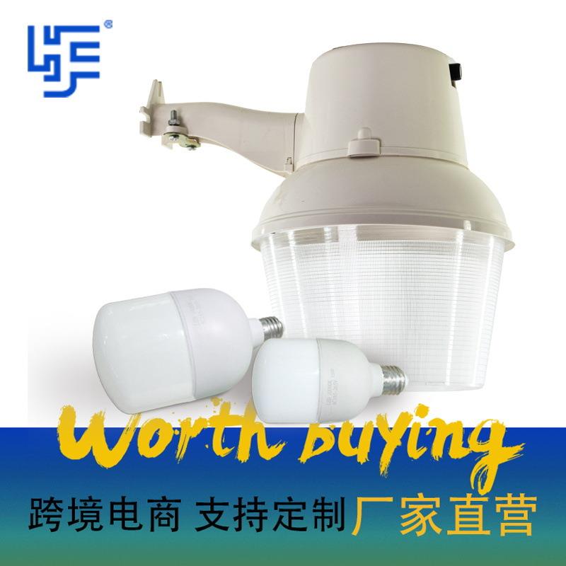 E27灯座塑料外壳带感应智能路灯，门头灯，谷仓灯图片