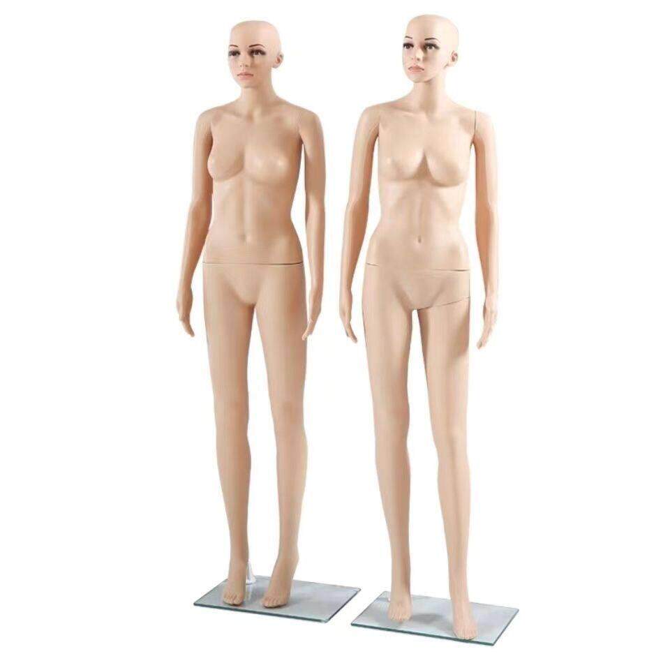 包邮PE塑料模特服装女道具全身婚纱服装模特送假发送底座彷真假人