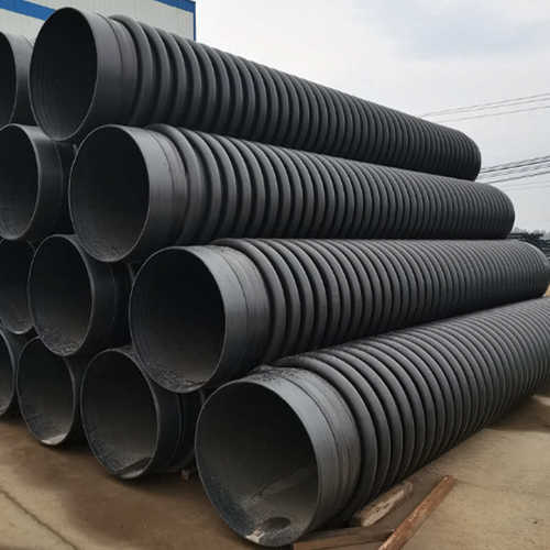 hdpe中空缠绕壁管克拉管a型排水管黑色下水管道大口径排水排污管