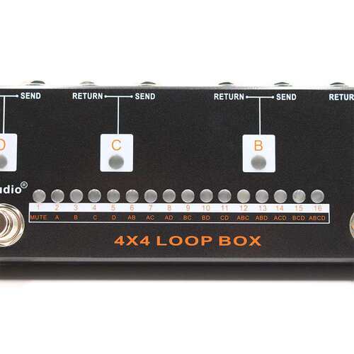 MOSKY 4X4 LOOP BOX 可视化 2个按键 16种编程效果器组合选择