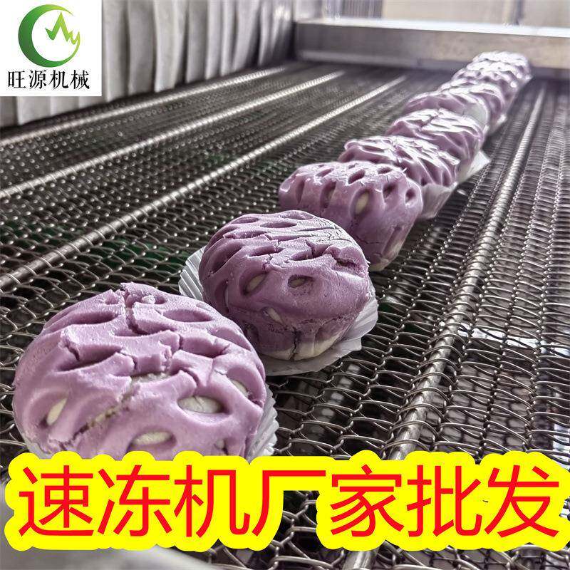 厂家紫薯包速冻机 面食平板冷冻线 水晶水饺速冻隧道