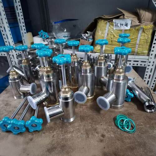 杜瓦瓶储罐抽真空推拉阀DN30KF25推拉阀手动推拉阀提拉阀