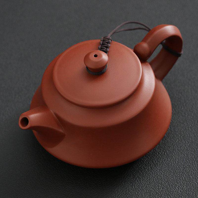 紫砂壶茶壶大红袍如意壶250ml宽口家用泡茶壶正品手工功夫茶具