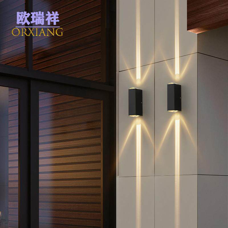 壁灯一束光户外防水led庭院双头洗墙灯过道酒店走廊楼梯外墙大门