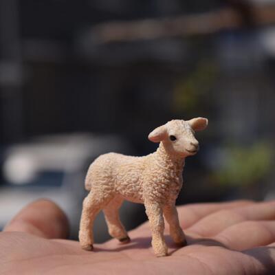 德国思乐正版绵羊新款小羊羔山羊农场动物模型小奶牛家畜玩具摆件