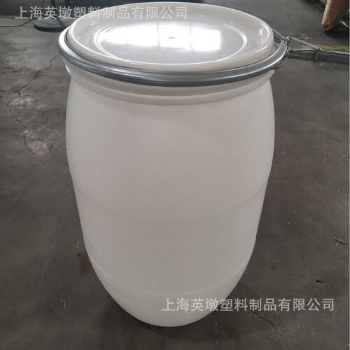 120L125L130L设计白色塑料桶法兰桶抱箍桶发酵密封桶化工桶