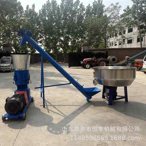 畜牧养殖饲料加工设备 牛羊猪精料颗粒机 玉米豆粕饲料机组