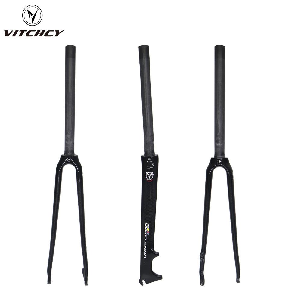 VitcheyWCS700C公路自行车碳纤维前叉碟刹硬叉28.6mm直管V型