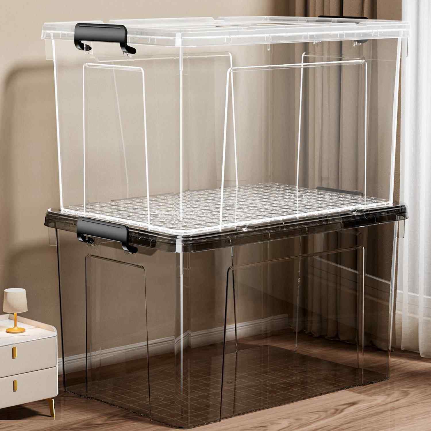 2025新款收纳箱特大号超大容量加厚塑料透明加厚家用整理箱储物箱,收纳整理,收纳箱,淘宝优惠券,粉丝福利购,淘宝优惠卷