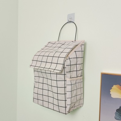 厂家棉麻布艺书本杂物壁挂挂袋