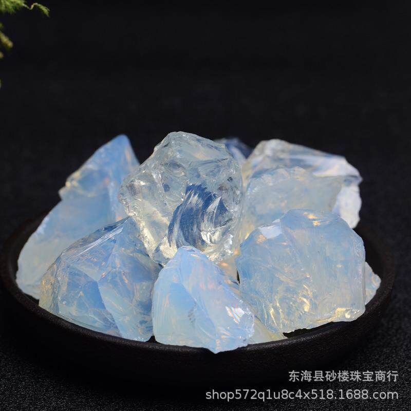 厂家蛋白石水晶原石无火香薰扩香石原料花盆鱼缸装饰品消磁石